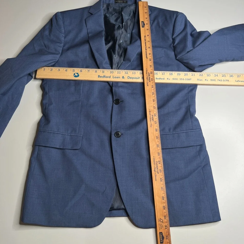 John Varvatos USA Mens Bedford 100% Wool Blazer Jacket Blue 42L 771155